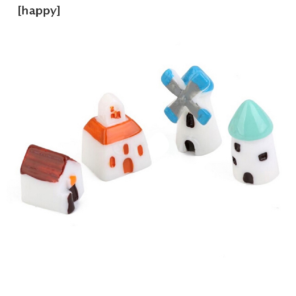 4pcs / Set Ornamen Kincir Angin Mini Untuk Dekorasi Taman Rumah Boneka