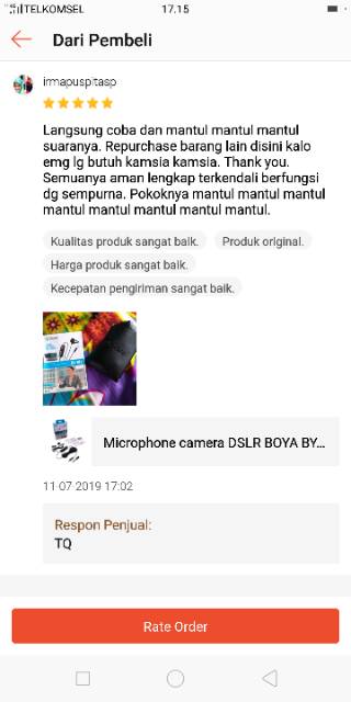 Microphone camera DSLR BOYA BY M-1.mic camera clipon.suara sensitif dan jernih