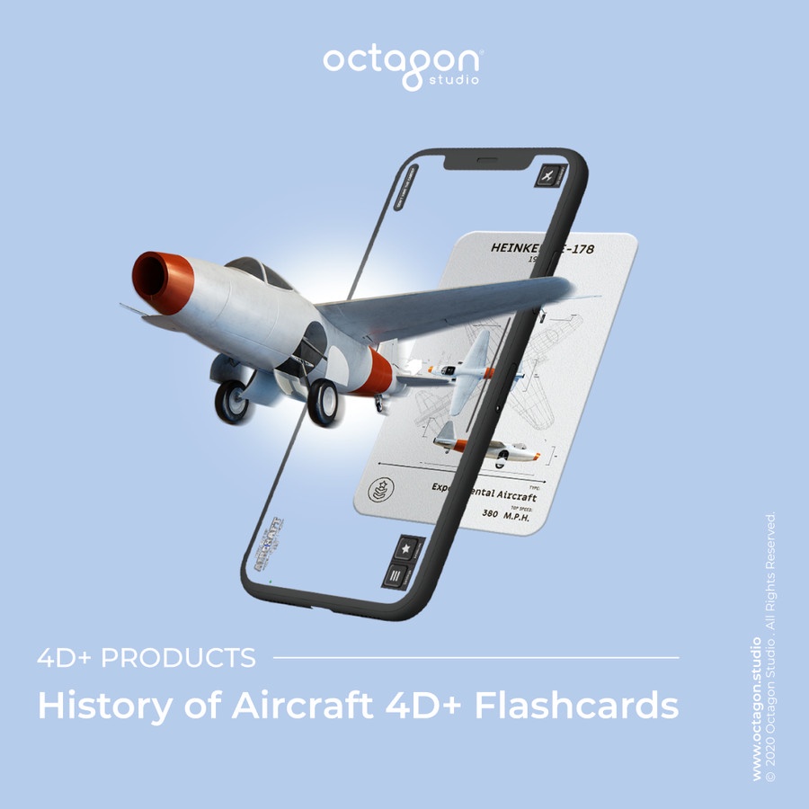 Kartu Aircraft 4D+ / Flash Card / Mainan Edukasi Anak (Octagon Studio)