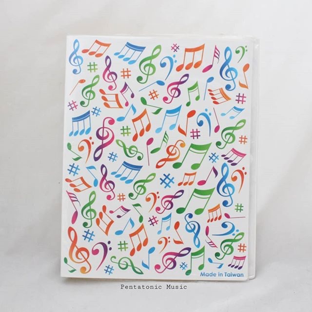 Colorful Notes Clear Holder | Map Partitur Tempat File Musik