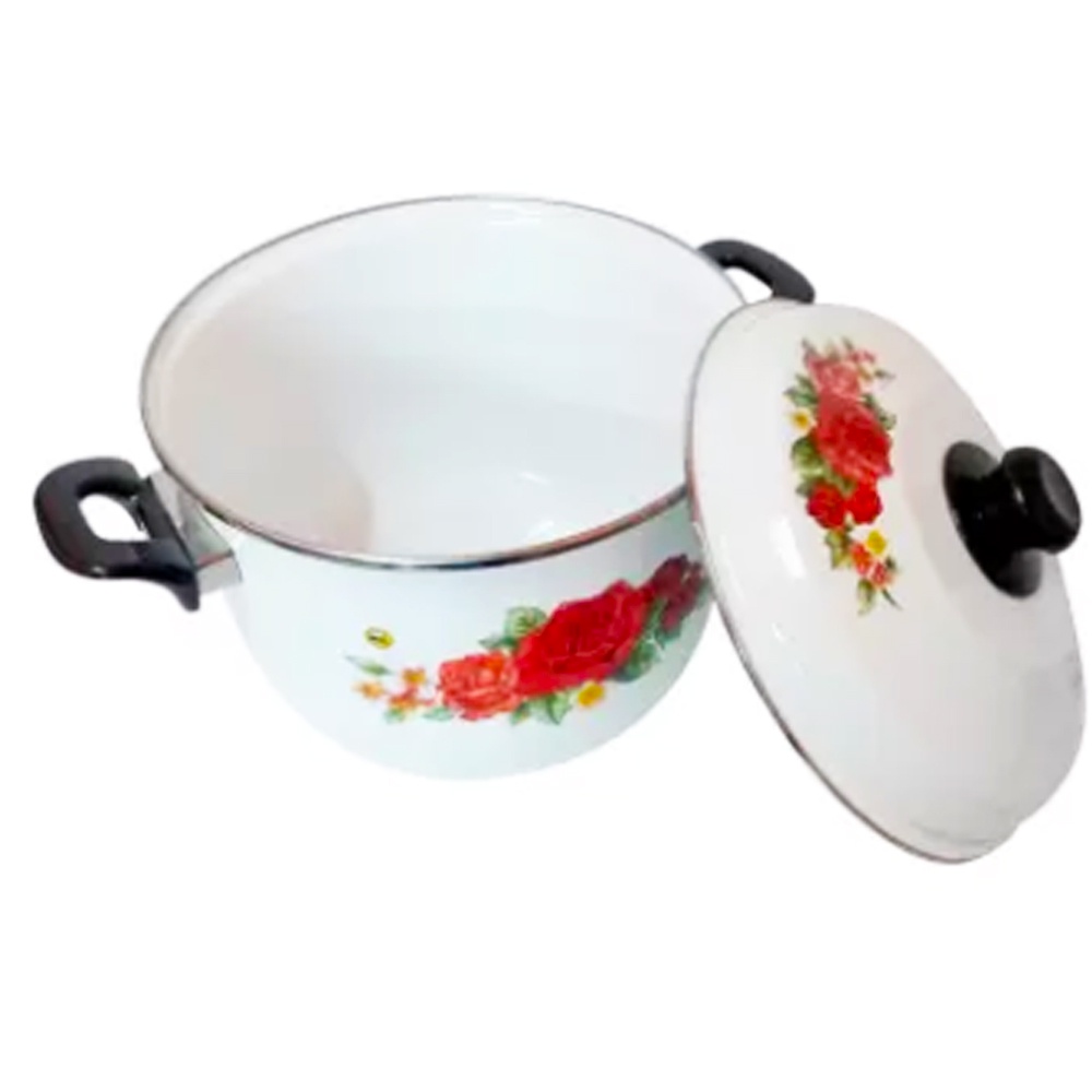 FM - Maspion Panci Stock Pot Enamel 34 cm Motif Bunga ST 112 134 serbaguna