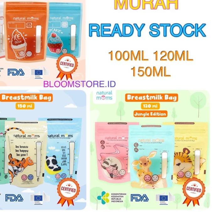 Promo NATURAL MOMS Mom Kantung Kantong ASI Susu Breast Milk Bag 30pcs 100ML 100 120 150 ML 120ML 150