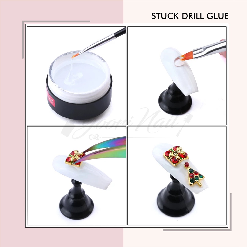 Stuck drill glue nail art lem accessories kuku rhinestones glue rhinestone nail charm glue uv