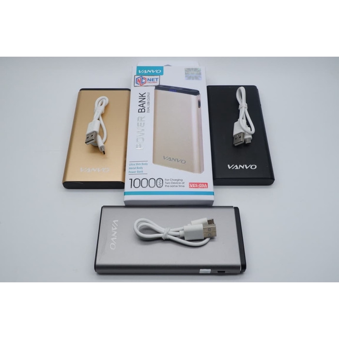 POWER BANK VANVO SLIM VES - 09A / PB VANVO SLIM VES-09A 10000MAH