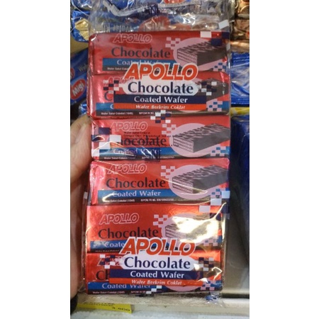 

APOLLO WAFER COKLAT / APOLLO WAFER SUSU ORIGINAL IMPORT MALAYSIA 1 bjs isi 12 pcs HALAL AMAN DIKOMSUMSI