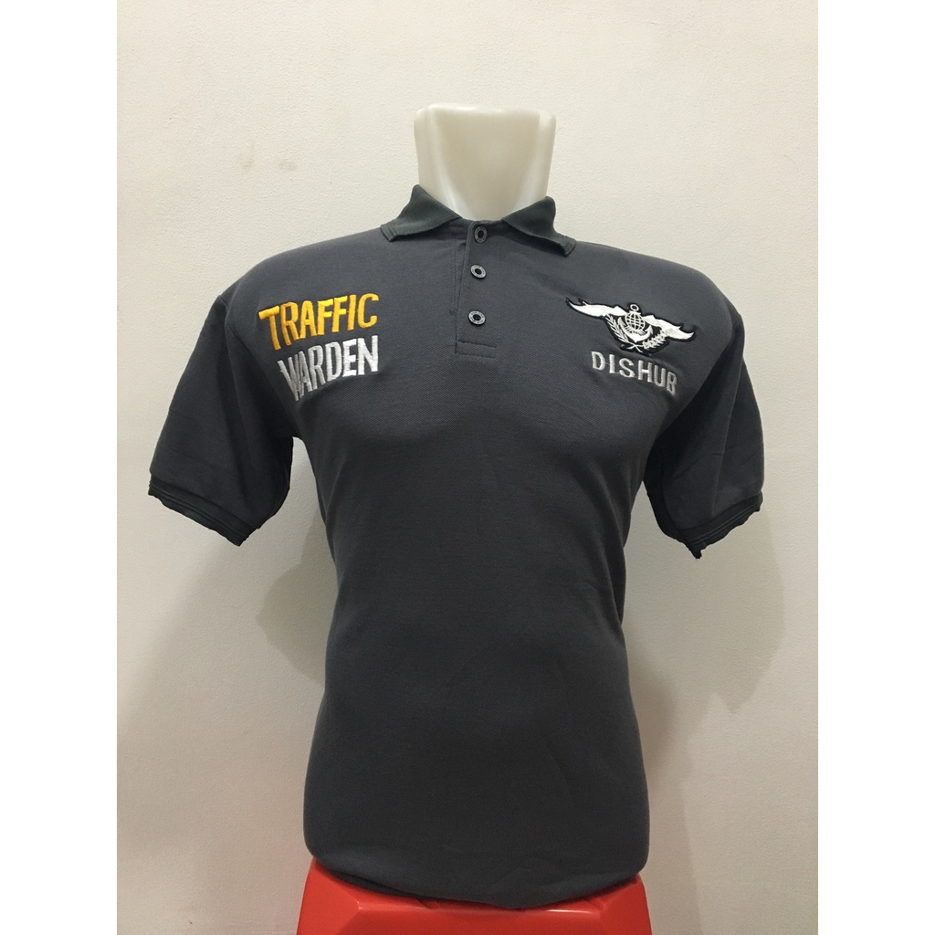 Kaos Polo Dishub Pendek - Kaos Polo Panjang - Kaos Dishub -- Abu Tua