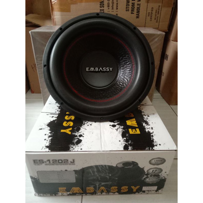 Subwoofer Embassy Es-1202J Double Coil 12 Inch