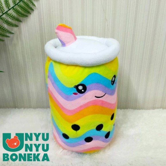 Boneka Boba Pelangi Size 30cm/mainananak/bobatea/thaitea/hadiah/lucu