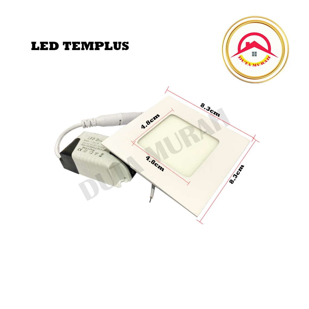 Lampu LED Downlight Panel 3W 3 Mata