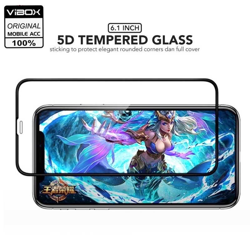 PROMO TEMPERED GLASS FULL COVER 21D VIBOX ALL TYPE handphone NON GARANSI