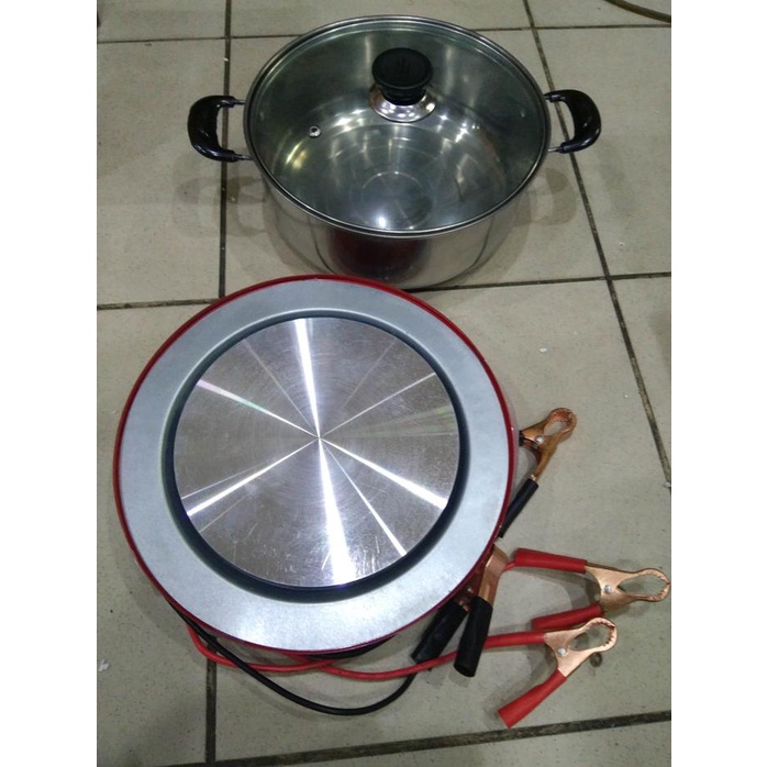 KOMPOR LISTRIK 12VOLT DC SOLAR CELL BATTERY