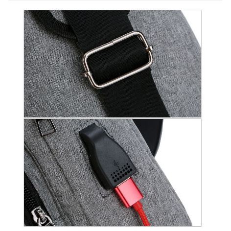 Tas Selempang Pria / Tas Pria Selempang USB Port Charger / Smart Backpack