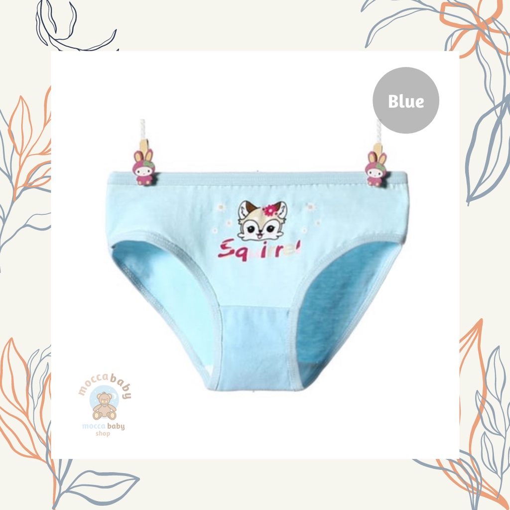 MBSS - XING DAILY CD SQUIRREL GIRL STG celana dalam anak perempuan bahan katun halus 2-12 Tahun