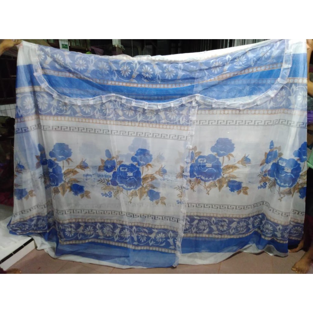 KELAMBU NYAMUK GRADE A Tebal/Kelambu Tidur/Kerodong Anti nyamuk motif bunga mawar