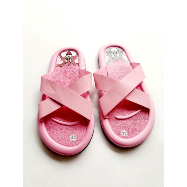 new Sandal Selop Silang Terbaru Arkn023