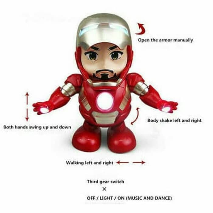 Mainan Anak Avenger Iron Man Smart Dance Super Hero LD155A