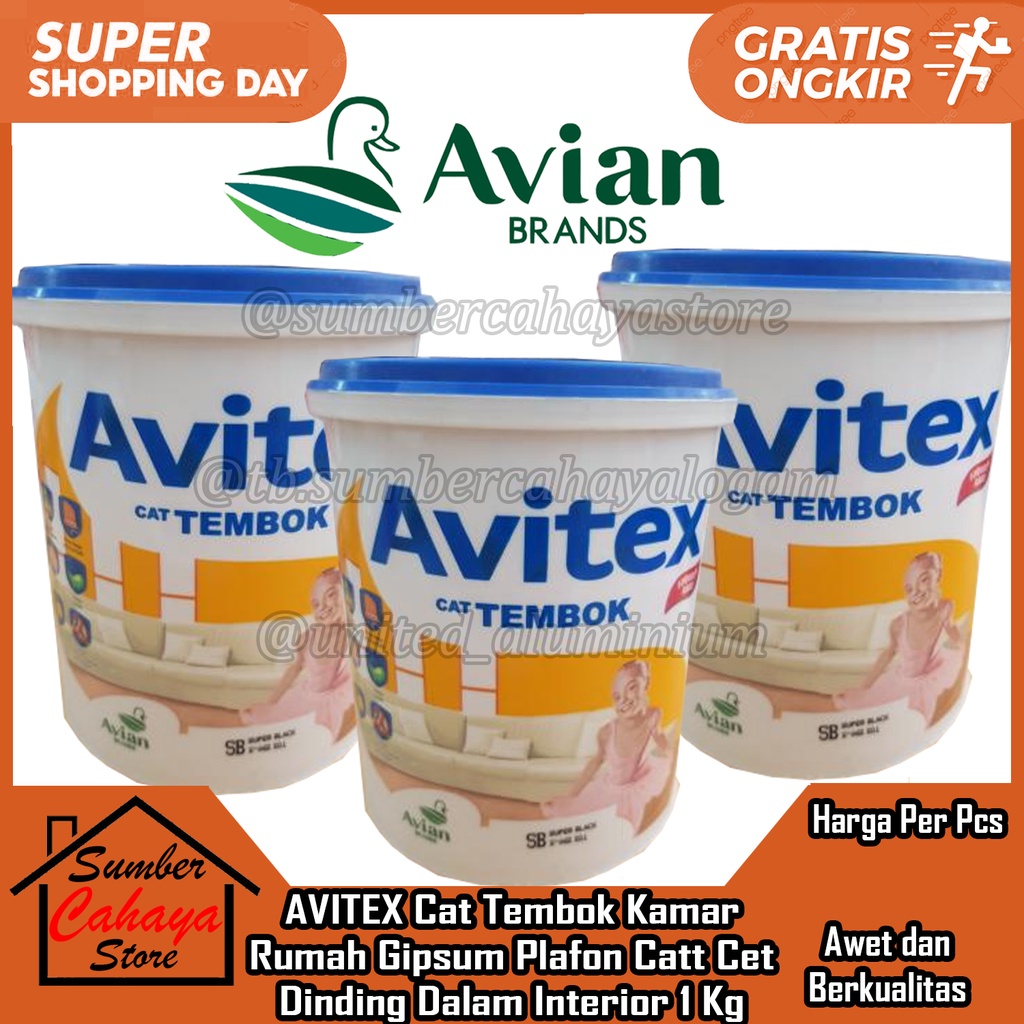 Jual Cat Tembok Plafon Gypsum Kamar Rumah Avitex Plapon Pelafon Gipsun Gypsun Kg Catt Cet