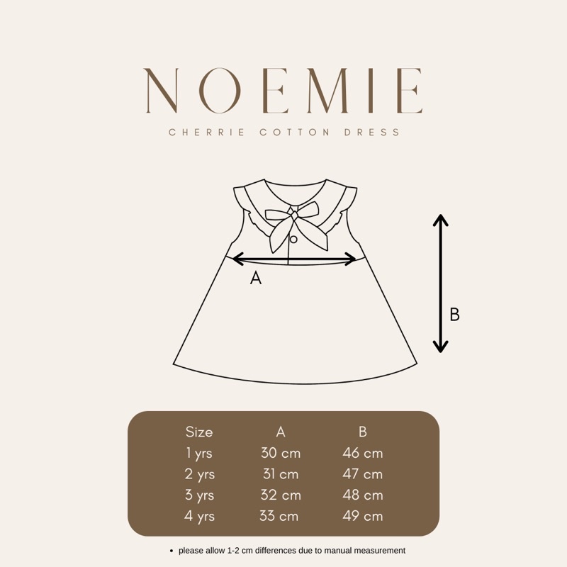 NOEMIE DRESS &amp; ESTELLE SET BELL&amp;BO / Dress Anak Cherry