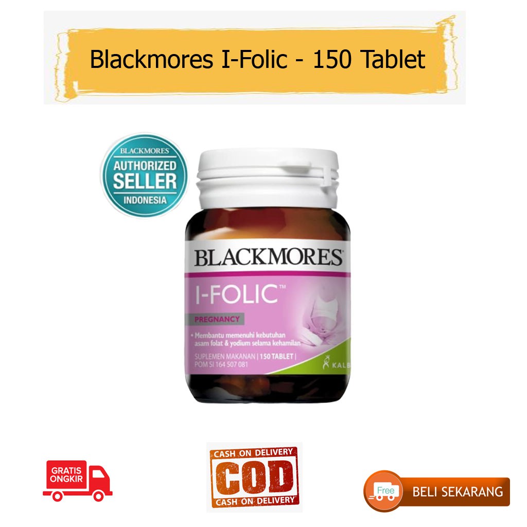 Blackmores I-folic Bpom Kalbe - 150 Tablet Vitamin Antioksidan Dewasa Kapsul Bagus Lengkap Australia F4V6H9K7V6 Omega 3 Kehamilan Terbaik Zat