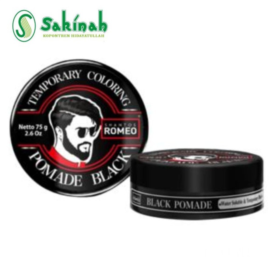 Promo beli 1 gratis 1 Shantos Romeo Temporary Coloring Pomade Black 75gr