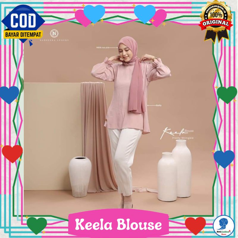 COD KEELA BLOUSE NADHEERA LUXURY KEMEJA BAJU KANTORAN  BAJU ATASAN WANITA MODERN TERLARIS TERMURAH