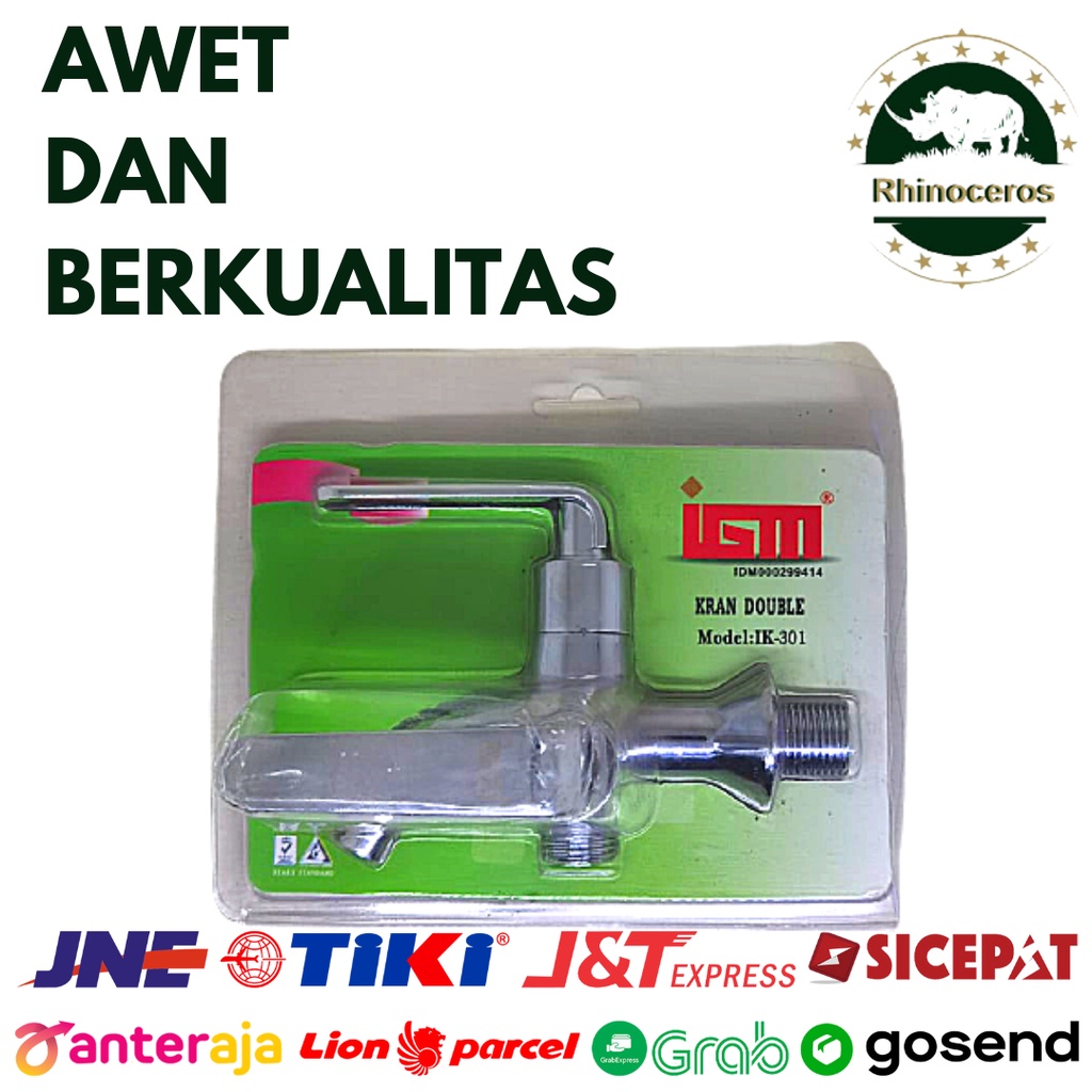 Kran Double Kran Shower Kamar Mandi Keran Double Cabang 1/2&quot;