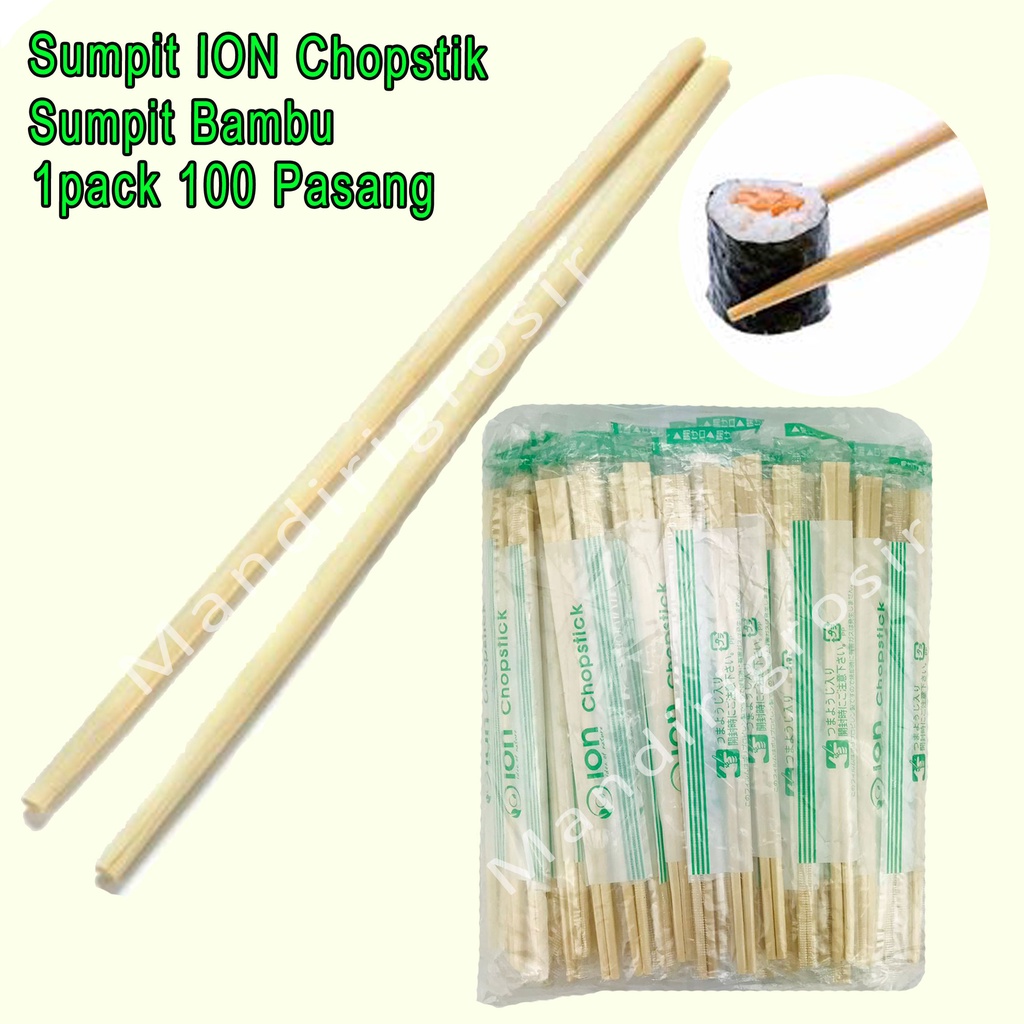 Sumpit Bambu ION *Sumpit * Sumpit Makan * 1pack 100 Pasang