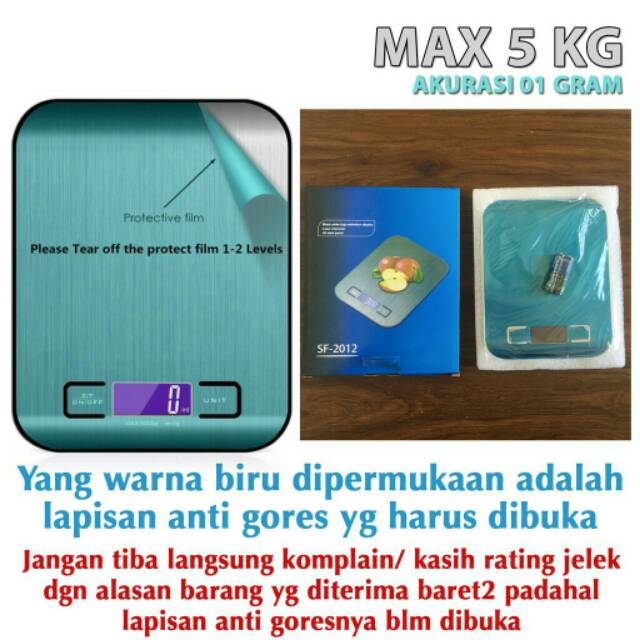 TIMBANGAN DAPUR EMAS GRAM DIGITAL SCALE 1KG 5KG AKURAT ADA FUNGSI TARE