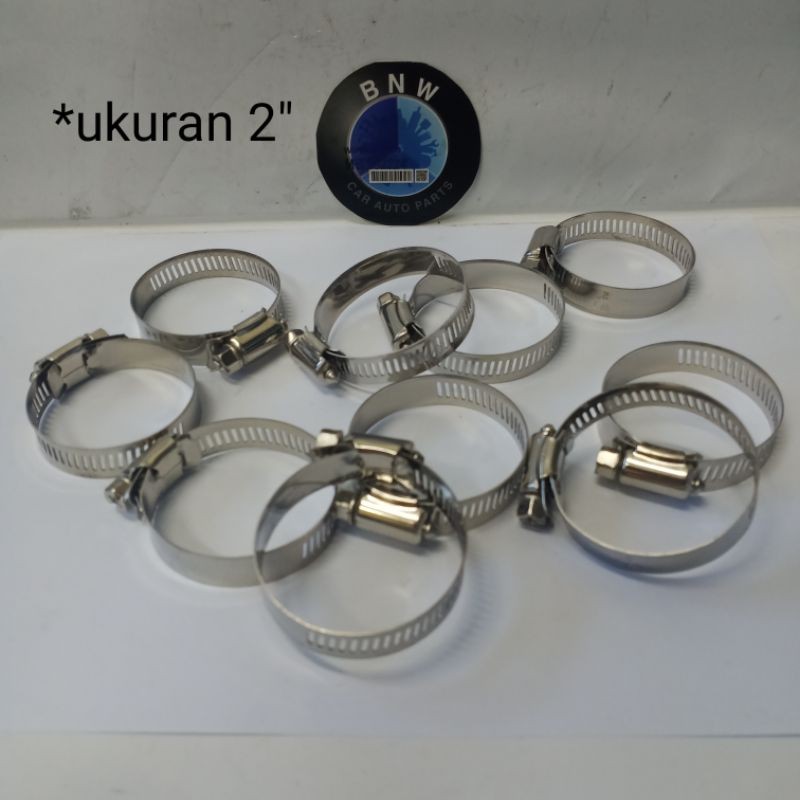 HOSE CLAMP STAINLESS / RING KLEM SELANG 2&quot; INCH BEST QUALITY