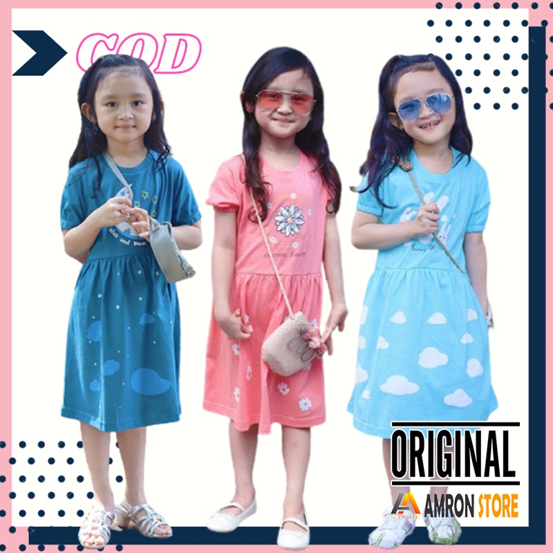 Baju Dress Anak Perempuan Umur 1 2 3 4 5 6 7 8 9 10 Tahun Model Terbaru