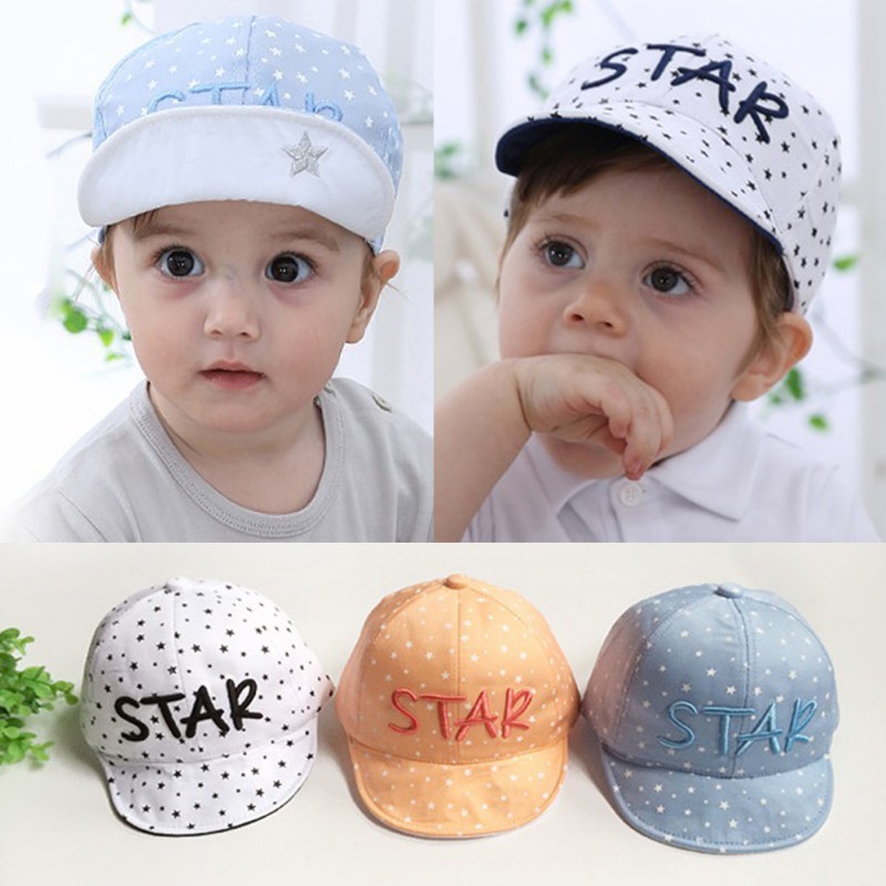 Topi Baseball Anak Laki Laki  - Perempuan Star Impor Import  - Topi Anak Perempuan Bintang PINK PEACH - Topi Anak STAR - Topi Anak Bayi Balita Premium Quality