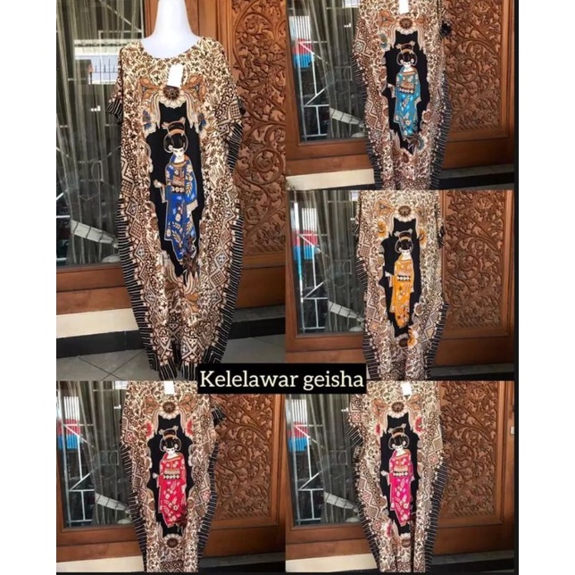 Daster kelelawar motif jepang terbaru/ geisha
