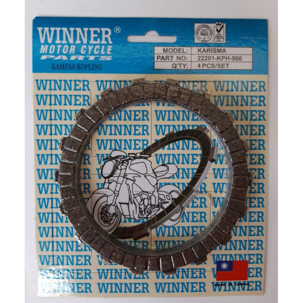 Plat Kopling KARISMA Kanvas Kampas Kopling WINNER 4pcs Taiwan ORI
