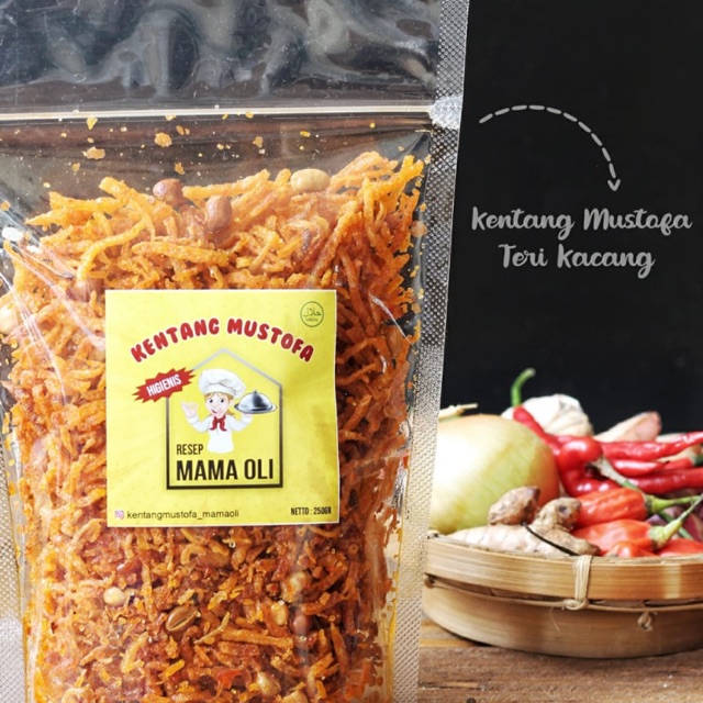 

Kentang mustofa Kentang Kering Balado Pedas Manis Teri Kacang 250 gr