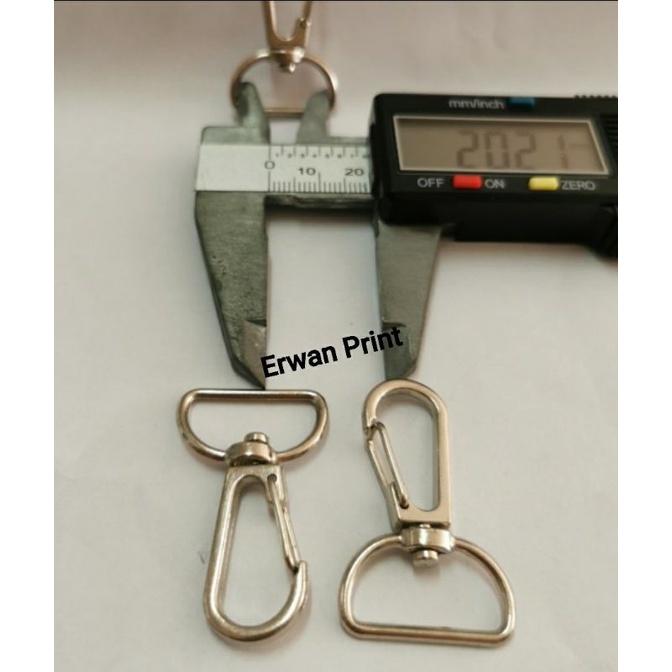 Kaitan Kawat / Kaitan Tas / Cantolan Tas / Pengait Tas 2 cm Nikel (Isi 120 pcs)