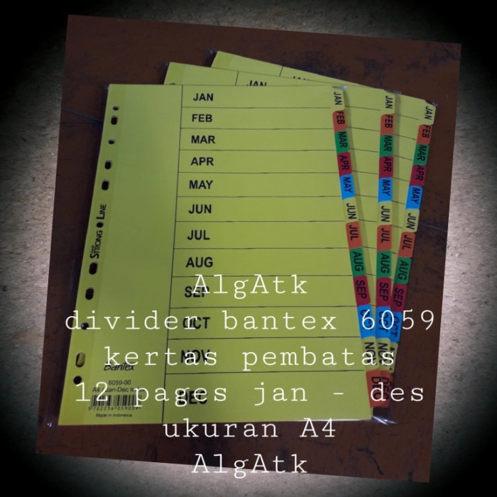 

Star Bantex. Kertas Dividier Bulan. Kertas Pembatas A4. 6059-00. Gilaa!!!