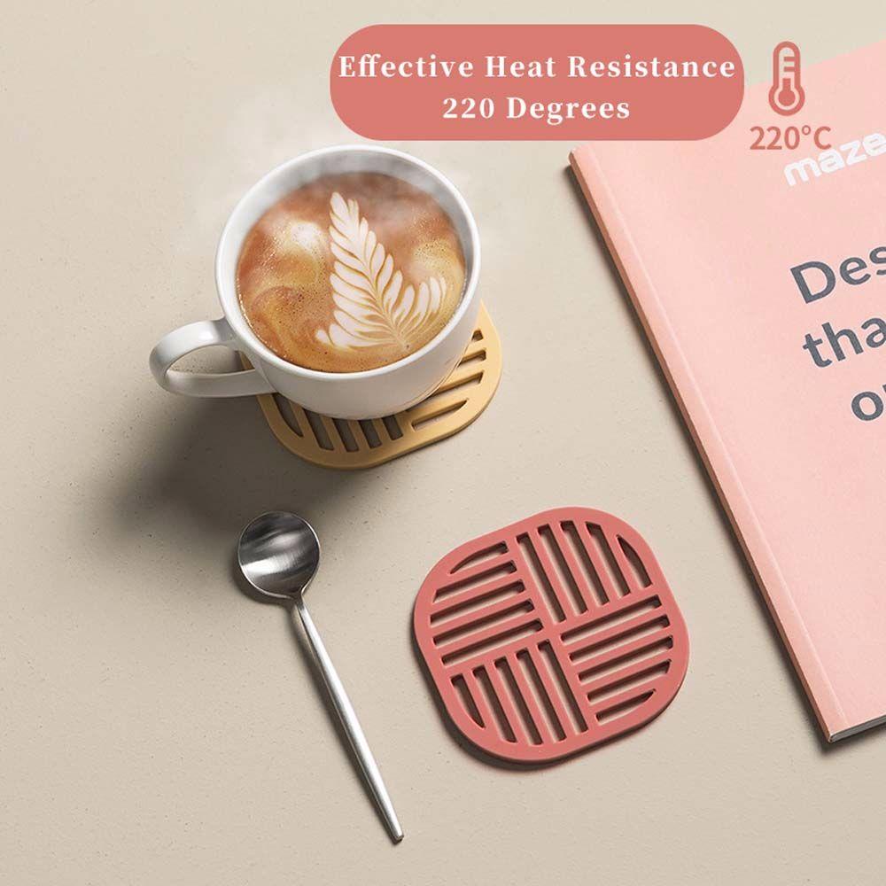 [Elegan] Tatakan Piring Dekorasi Meja Makan Rumah Insulasi Panas Coaster Bowl Cup Mat