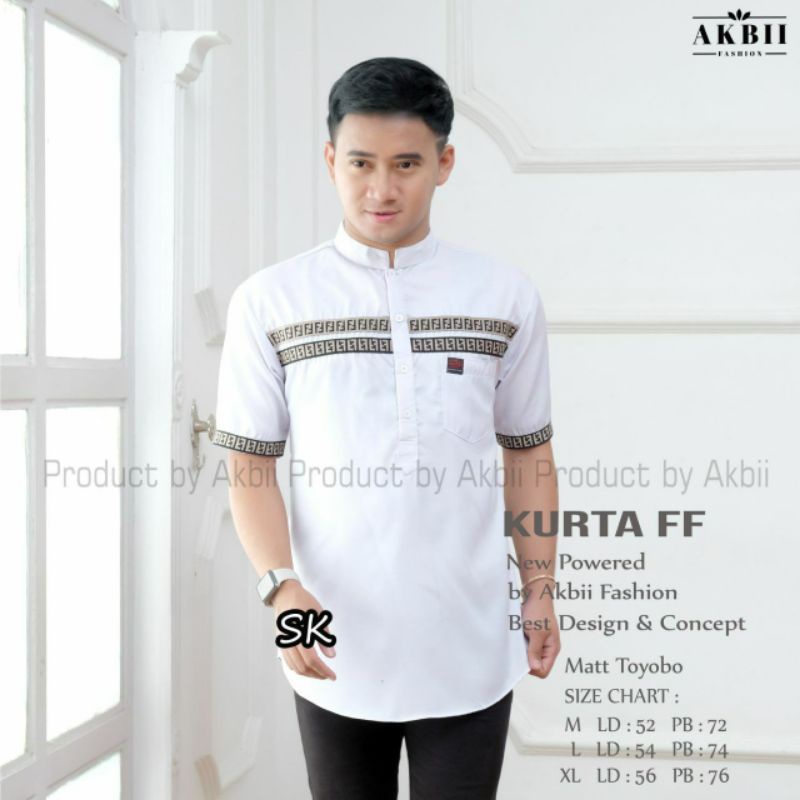 KEMEJA KOKO AF KURTA MOTIF TERBARU Side M L XL