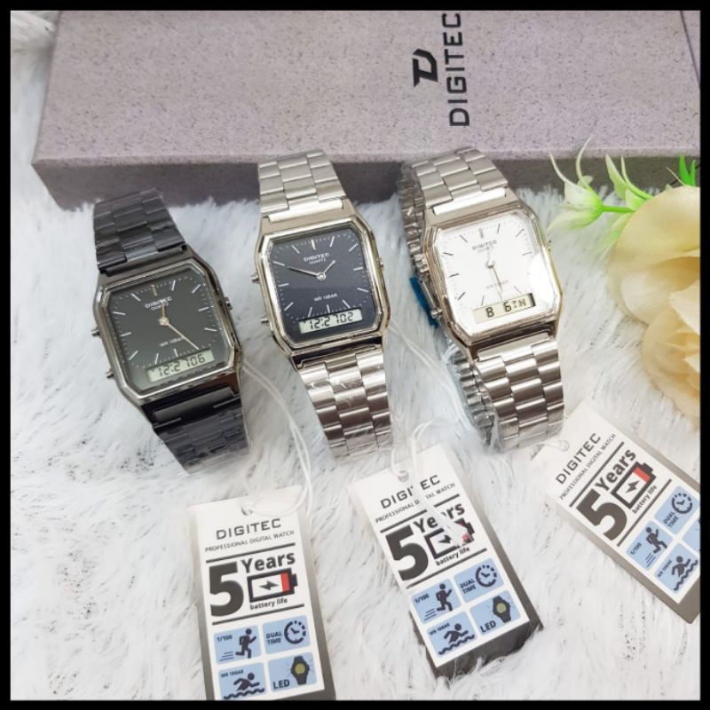 Jam Tangan Digitec Analog Pria Wanita 3072 DG3072 ORIGINAL Resmi