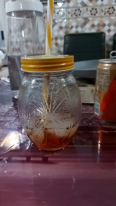 1 Set Isi (4 Pcs) Gelas Jar Lemon & Sedotan - Drinking Jar - Gelas Kaca - Gelas Jus - Hampers Kado