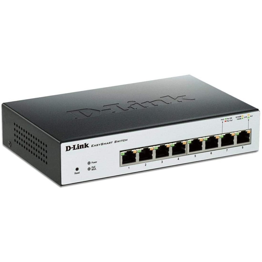 POE SWITCH HUB D-LINK DGS-1008MP 8 PORT