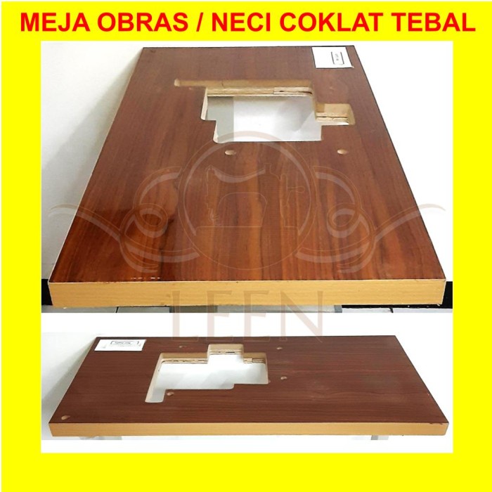 Meja Obras / Neci TEBAL Coklat Mesin Jahit Industri Benang 3 4 5 LEEN