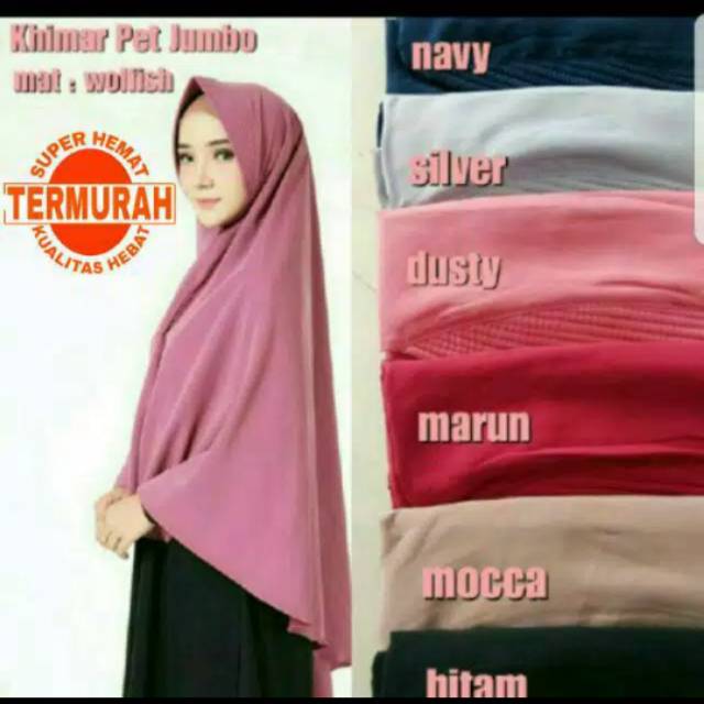 Jilbab Khimar Syari Pet Jumbo Antem