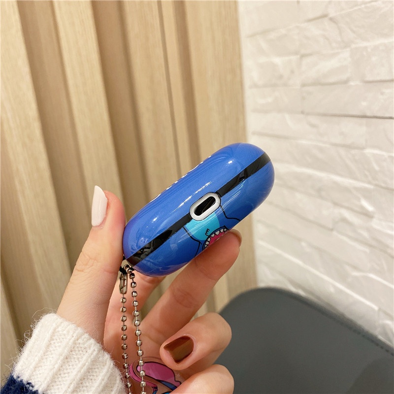 Stitch Casing Silikon Kompatibel Untuk Airpods1 2 3 pro Bluetooth Wireless earphone Case