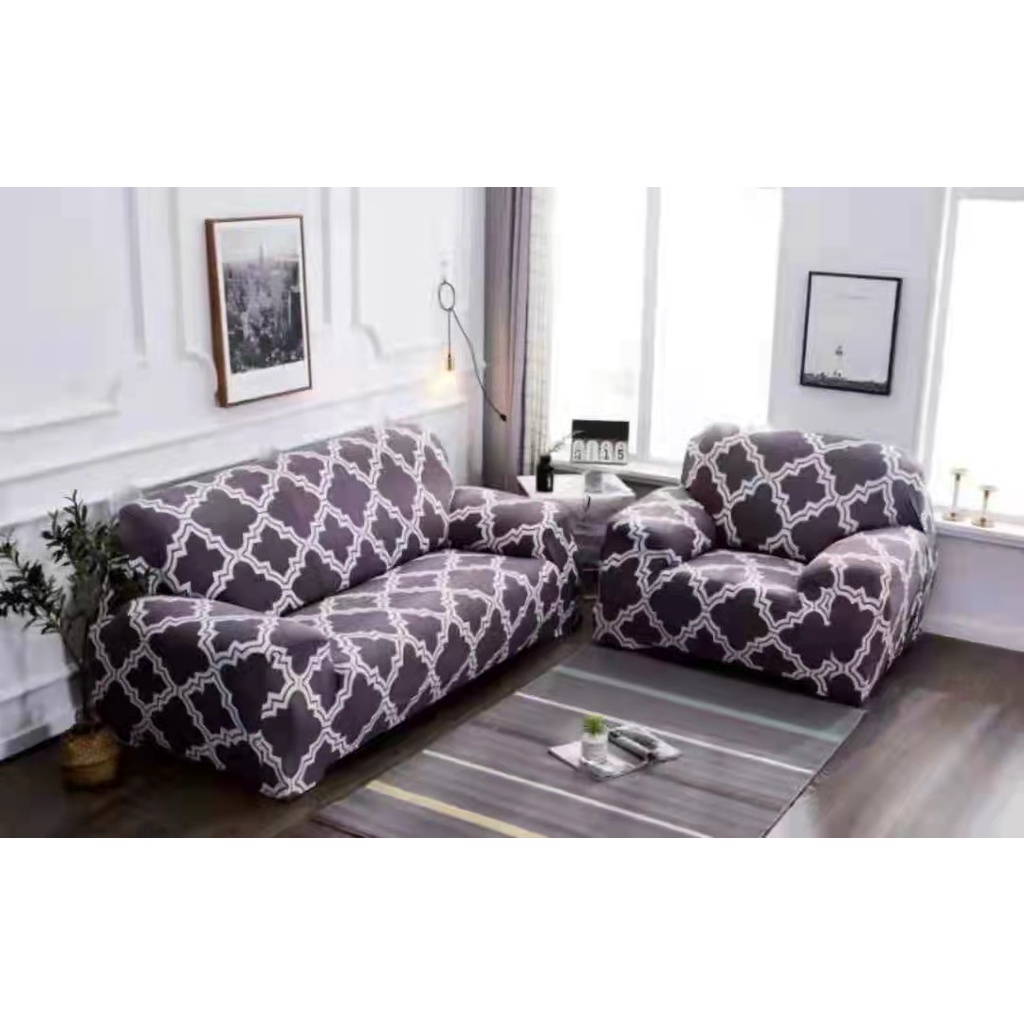 [Gratis Ongkir] Cover Sofa Sarung Sofa 1/2/3/4 Seater Sofa Cover Elastic Sarung bantal sofa Cushion Protector Cover