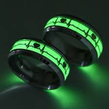 SLS89 Cincin Luminous Glow in The Dark Gaya Punk untuk Pria / Wanita/cincin glow/cincin sinar