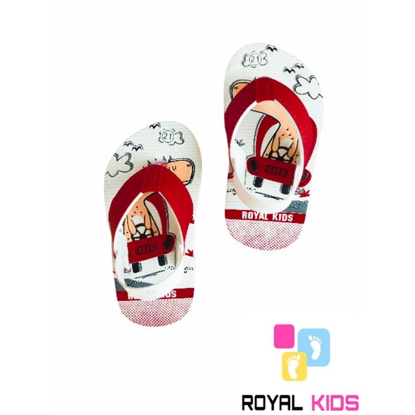 SANDAL BEBY DINO ROYAL KIDS (bisa custom nama)