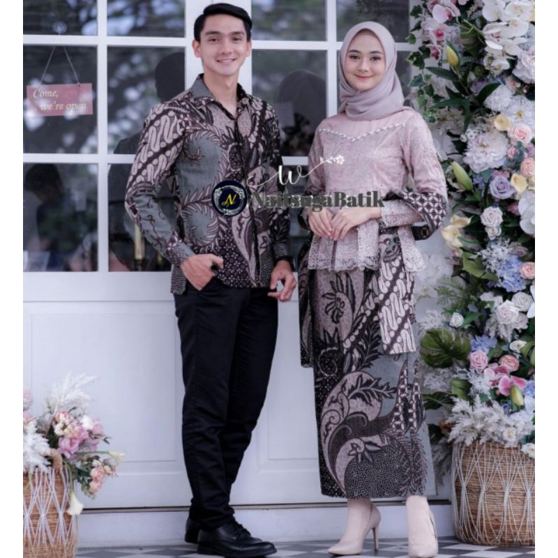 BATIK COUPLE KEBAYA ASYIFA TUNANGAN WISUDA LAMARAN