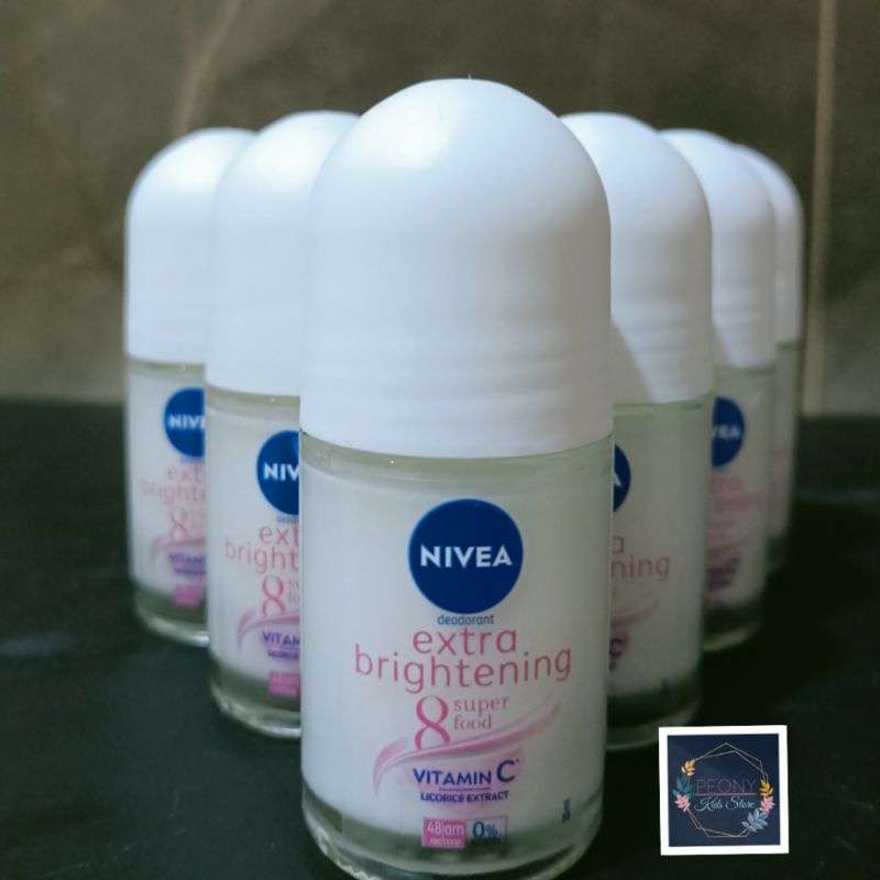 Nivea deodorant roll on female extra whitening 25ml/deodoran cewek wanita perempuan 25 ml