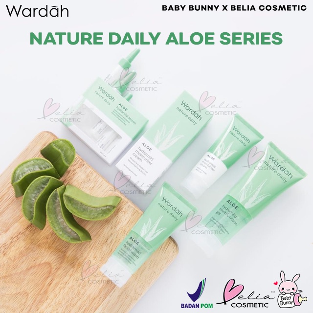 ❤ BELIA ❤ WARDAH Nature Daily Aloe Hydramild | Essence Toner | Multi Gel Face Wash Moisturizer Cream Serum Hand
